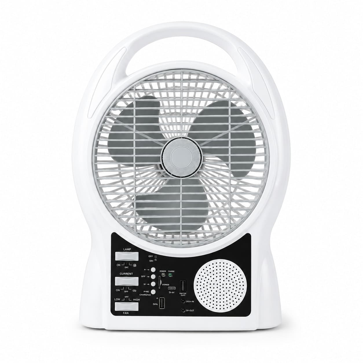 Портативний вентилятор Solar Yasam з Bluetooth, MP3, FM-радіо та LED підсвічуванням — фото 2
